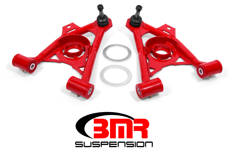 Ford Mustang Control Arms - Lower - BMR Suspension - Non-Adj. A-Arms (Poly) w/ Tall Ball Joint / Spring Pocket - Red - `94-`04 Ford Mustang Control Arms - Lower - BMR Suspension - Non-Adj. A-Arms (Poly) w/ Tall Ball Joint / Spring Pocket - Red - `94-`04